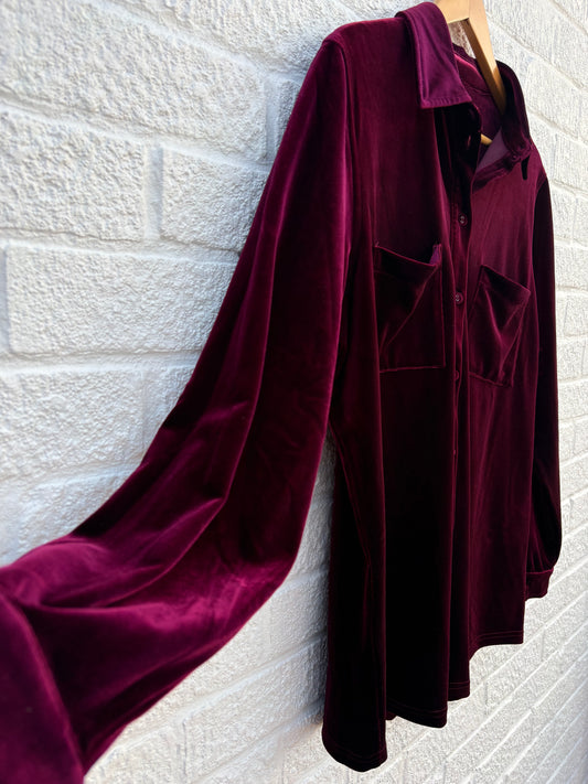 Sosandar Velvet Shirt Size 18