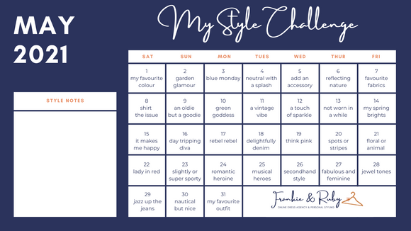 the may style challenge calendar