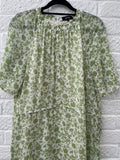 ME+EM Green Floral Print Maxi Dress Size UK 16