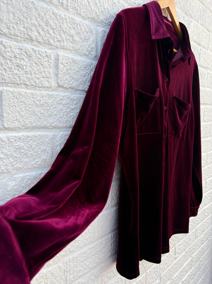 Sosandar Velvet Shirt Size 18