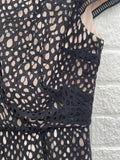 Damsel In A Dress Black/ Pink Midi LengthDress Size UK 14
