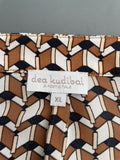 Dea Kudibal Santena Brown Print Silk Stretch Top Size XL