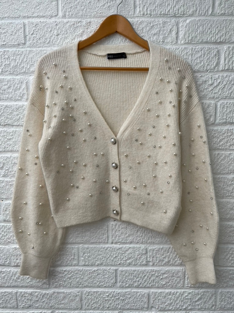 M&S Beaded Cardigan Size XS