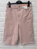 M&S New Pink Stretch Denim Shorts Size UK 10