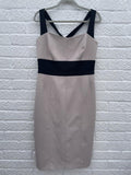 Karen Millen Pink/ Black Knee Length Fitted Dress Size UK 16
