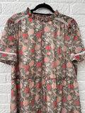 ME+EM William Morris Peony Print Maxi Dress Green/ Red Size UK 16