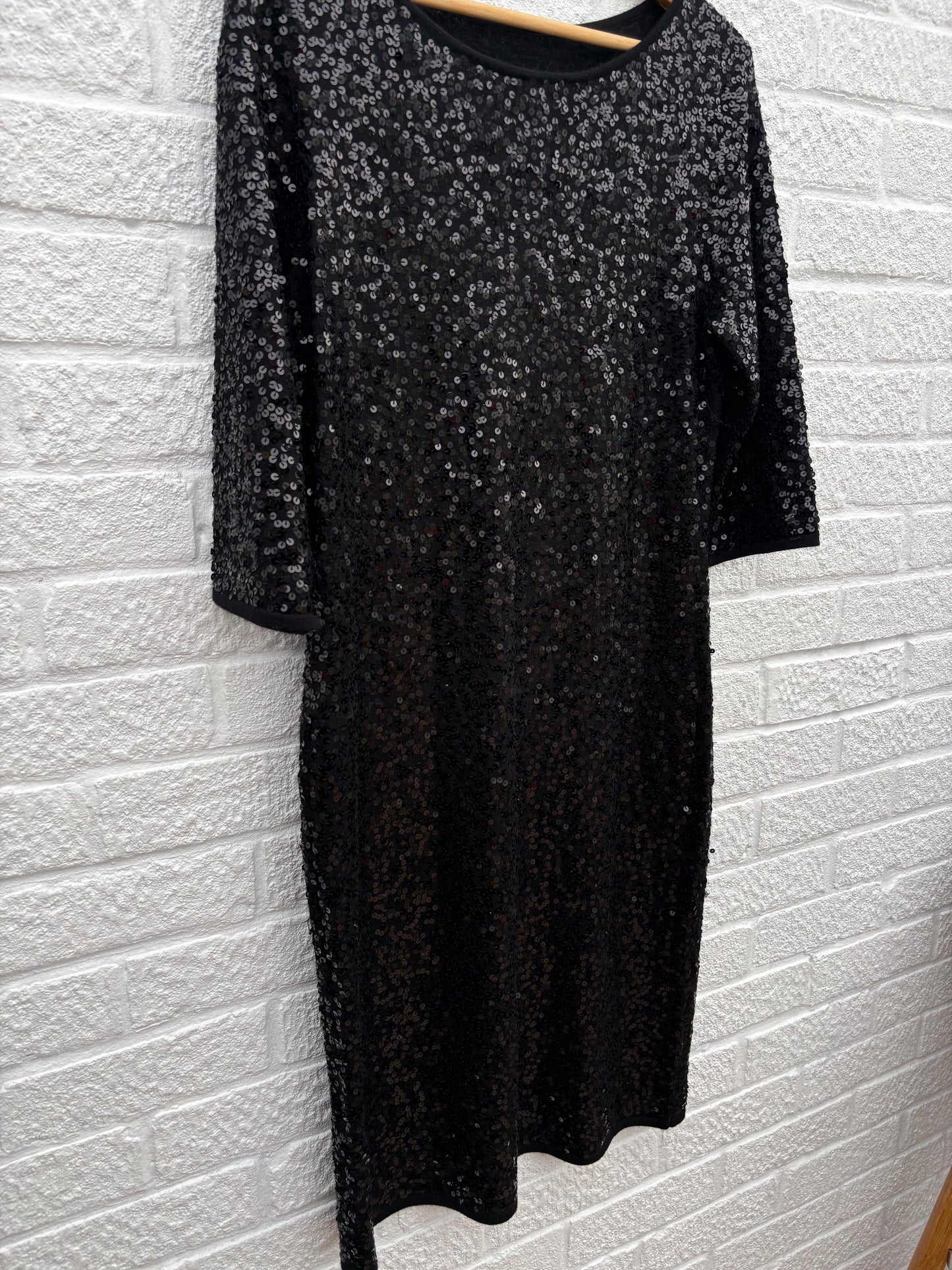 Jaeger Wool Sequin Dress Size Large