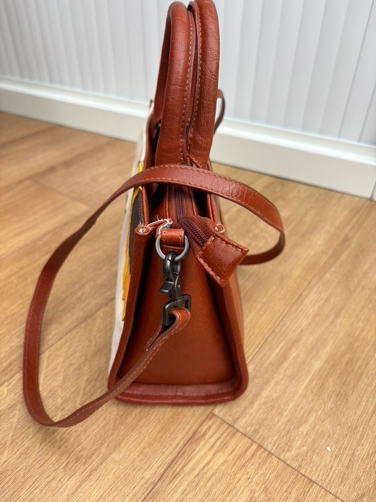 Yoshi Leather & Canvas Sunflower Bag