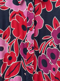 Crew Clothing Navy/ Red/ Pink Floral Shirt Dress Size UK 8