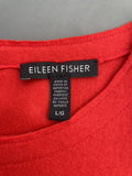 Eileen Fisher Orange/ Red Boiled Wool Sleeveless Shift Dress Size Large