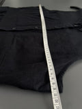 Hush Linen Mix Black Button Up Midi Length Sleeveless Dress Size UK 14