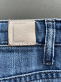 Calik Blue Cropped Wide Leg Triple Seamed Jeans Size UK 10