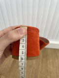 Moda In Pelle Orange Suede Block Heel Sandals Size UK 6
