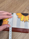 Yoshi Leather and Canvas Sunflower Purse