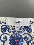 Next Linen Mix Dress Size UK 14
