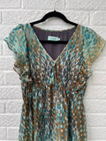 Almost Famous Silk Maxi Dress Size UK 10