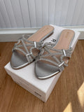 Reiss New Silver Sandals Size UK 4
