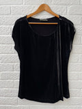 Mint Velvet Silk Blend Velvet Top Size 16