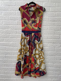 Samantha Sung Rare Mid Length Sleeveless Shirt Dress SIze UK 12