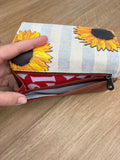 Yoshi Leather and Canvas Sunflower Purse
