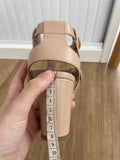 Laurence Dacade Block Heel Nude Leather Sandals Size UK 7