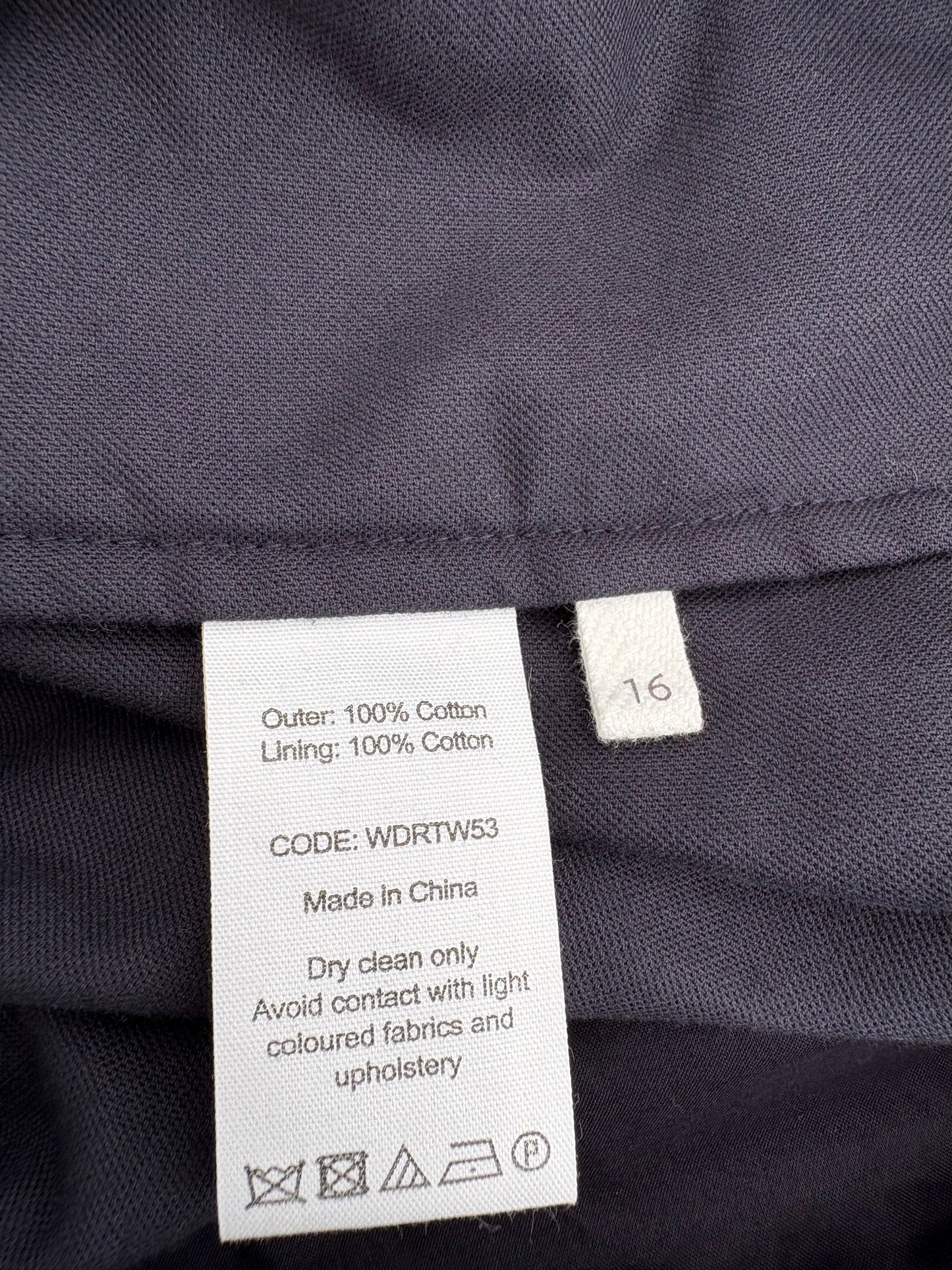Toast Cotton Velvet Pinafore Dress Size 16