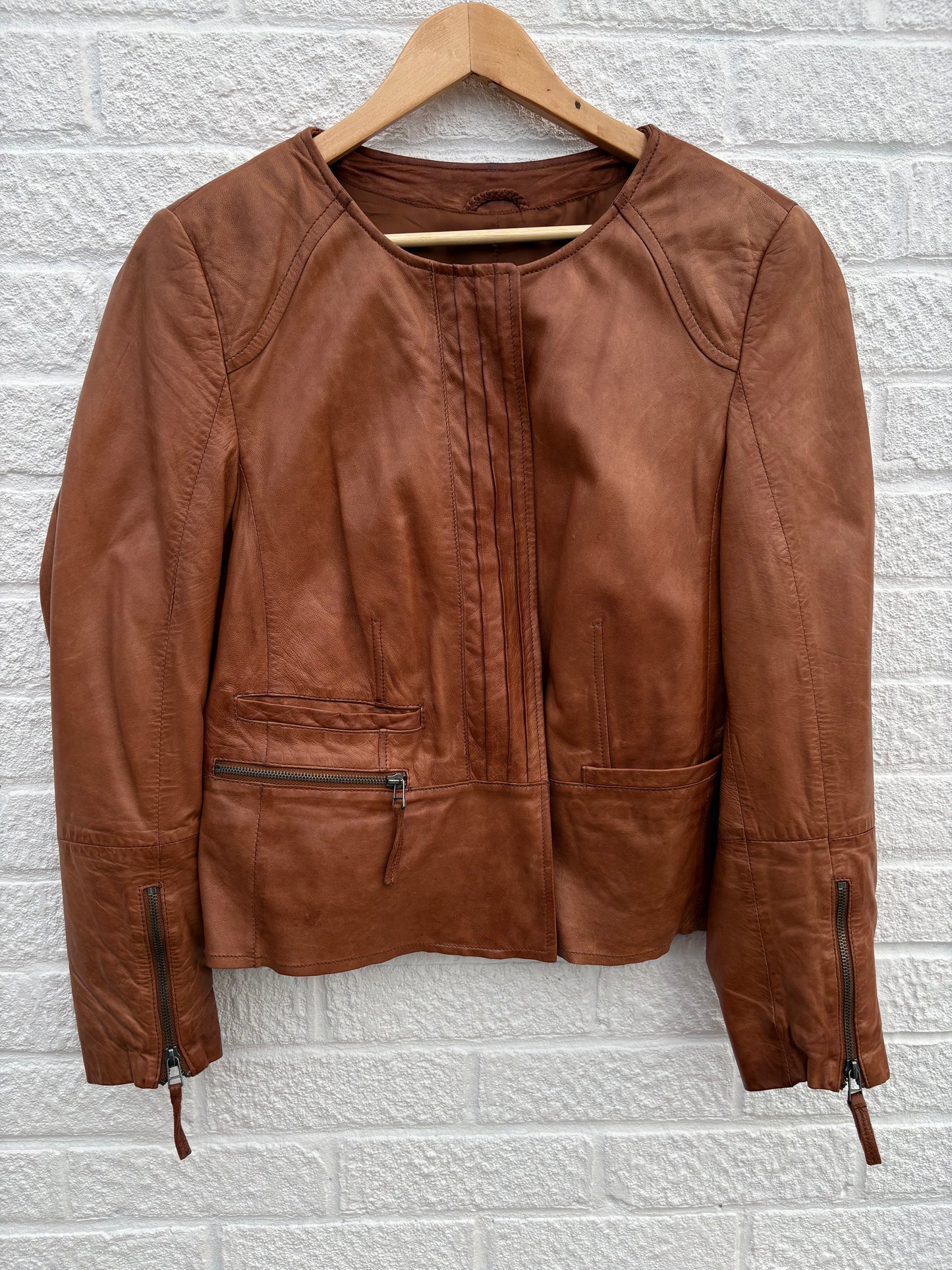 Madeleine Leather Jacket Size 18