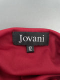 Jovani Deep Red Full Length Halter Neck Evening Dress SIze UK 12