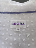 Brora Organic Cotton White Shirt Size UK 16