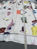 Vilagallo Grey Print Shirt Size 20