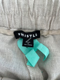 Whistles Barrel Leg Cropped Linen Trousers Size 16