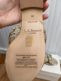 L.K.Bennett New Gold Sandals Size UK 3.5