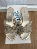 L.K.Bennett New Gold Sandals Size UK 3.5