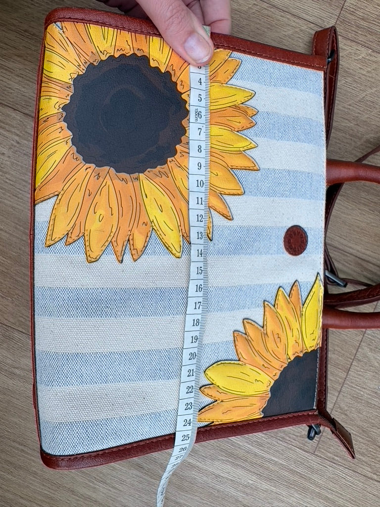 Yoshi Leather & Canvas Sunflower Bag