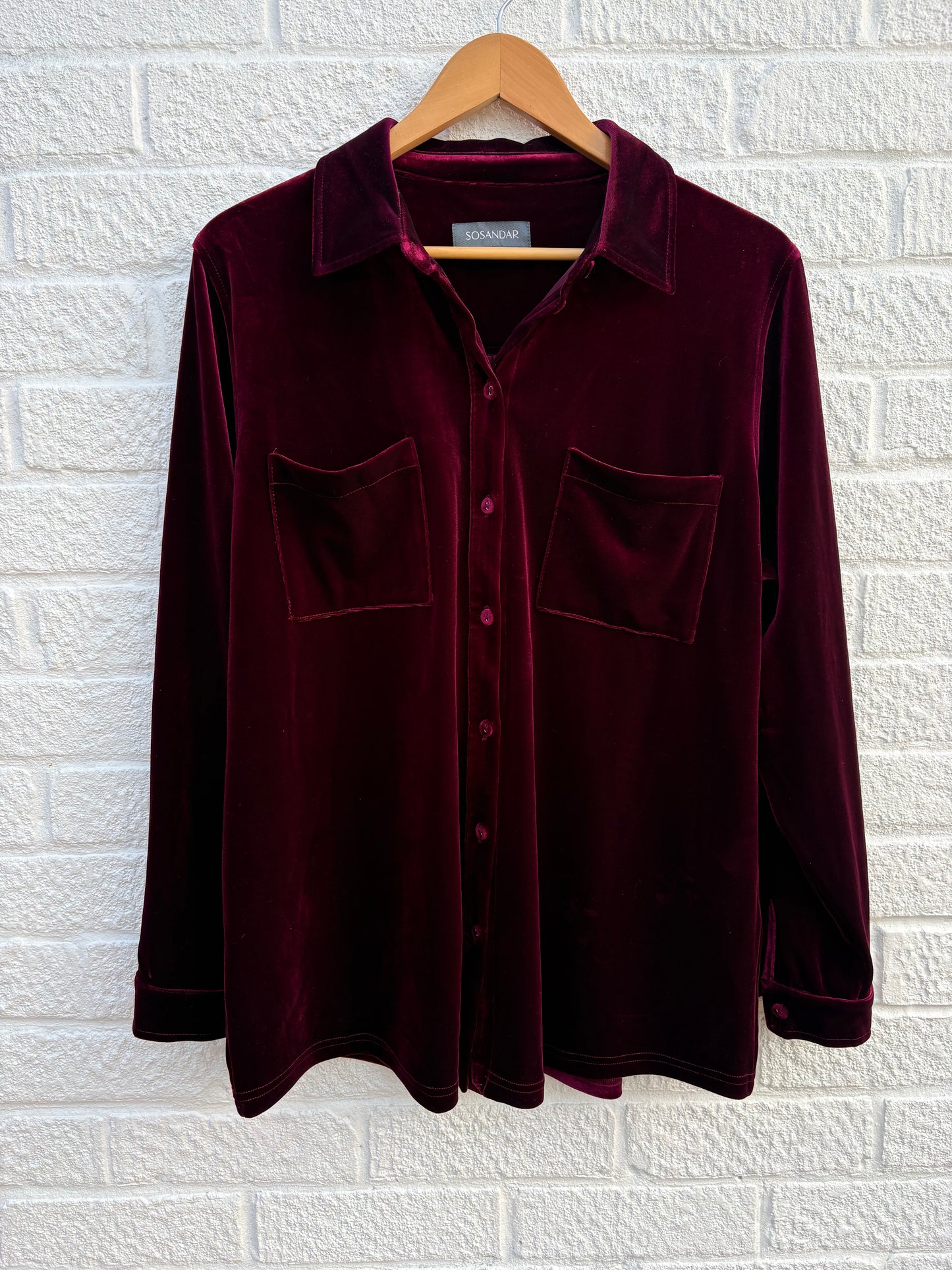 Sosandar Velvet Shirt Size 18