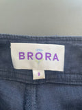 Brora Navy Linen Trousers Size 8