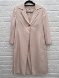 Paddy Campbell Pink Shot Silk Knee Length Dress & Coat Size UK 14/ 16