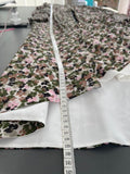 ME+EM Brush Stroke Floral Print Georgette Maxi Dress Khaki/Pink Size UK 16