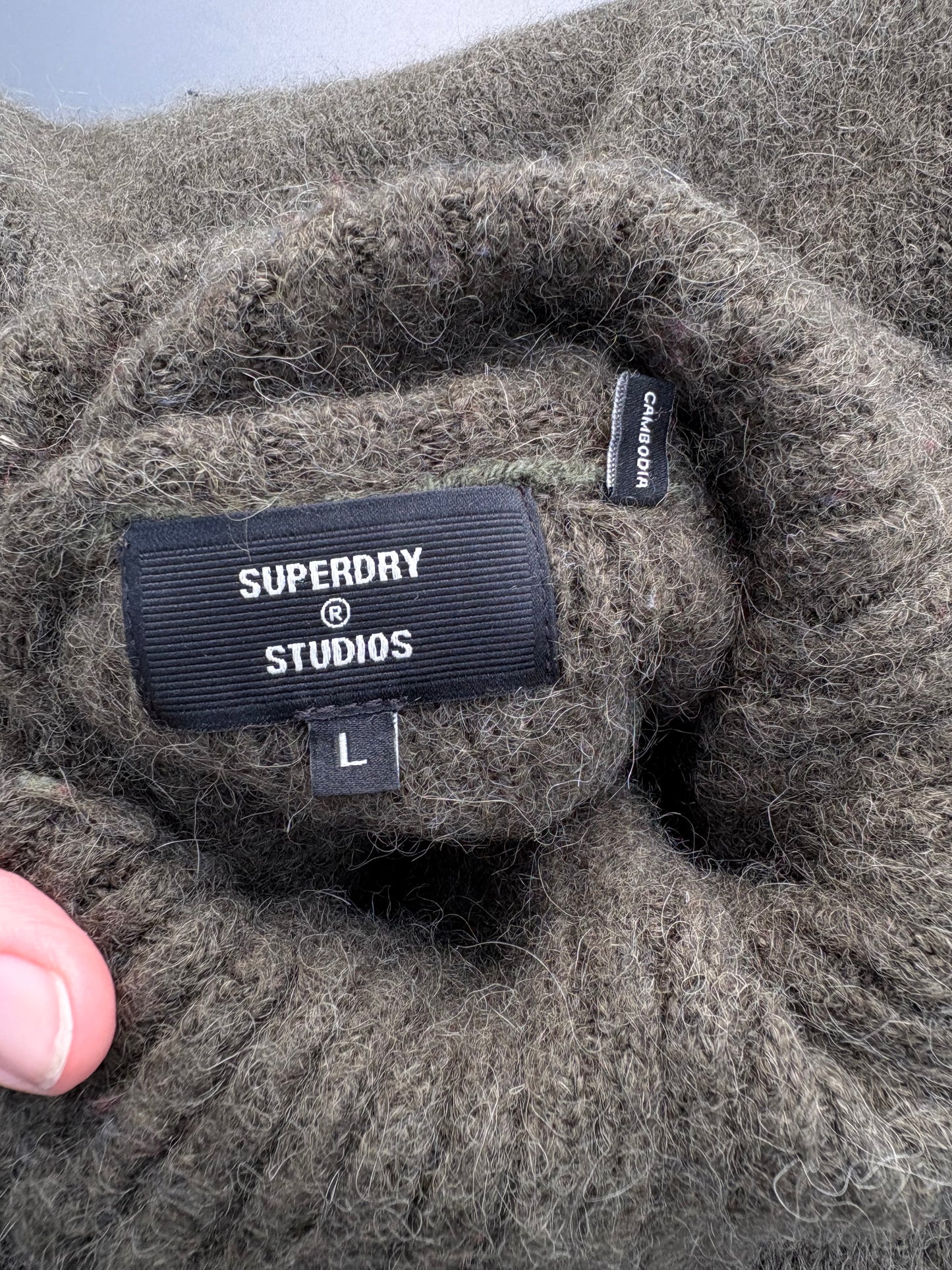 Superdry Alpaca Wool Jumper Size Large