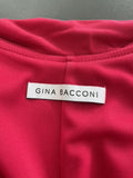 Gina Bacconi Knee Length Pink Stretch Dress Size UK 14