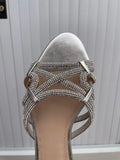Reiss New Silver Sandals Size UK 4