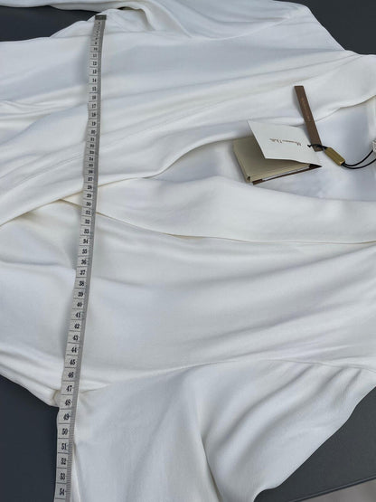 Massimo Dutti BNWT New Ivory Button Up Wrap Dress Size UK 12