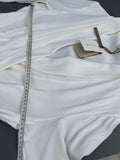 Massimo Dutti BNWT New Ivory Button Up Wrap Dress Size UK 12