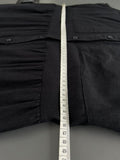 Hush Linen Mix Black Button Up Midi Length Sleeveless Dress Size UK 14