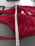 Jovani Deep Red Full Length Halter Neck Evening Dress SIze UK 12