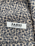Fahri By Nicole Fahri Blue/ Beige Silk Dress Size UK 16