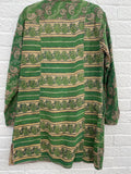Unbranded Indian Cotton Long Green Jacket Size XL