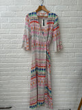 Jessica Russell Flint New Silk Maxi Dress Size Large