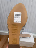 Reiss New Silver Sandals Size UK 4