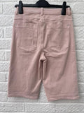 M&S New Pink Stretch Denim Shorts Size UK 10